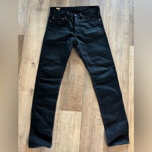 Momotaro Black jeans with pink stitching. 32 waist. Barely worn.